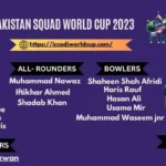 Pakistan Squad ICC Men’s World Cup 2023| Pakistan National Cricket Team Squad, Schedule, Playing XI & Key Players