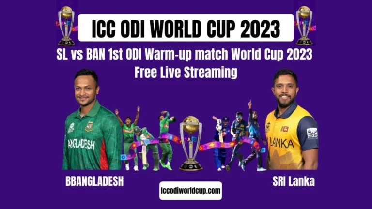 SL vs BAN 1st ODI Warm-up match World Cup 2023 Free Live Streaming: How to Watch Sri Lanka vs Bangladesh match live on Web, TV, mobile apps online