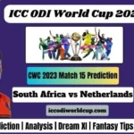 South Africa vs Netherlands Match Prediction World Cup 2023 SA vs NED Dream 11 Prediction, Head-to-Head, Pitch report, Wether report key players to watch
