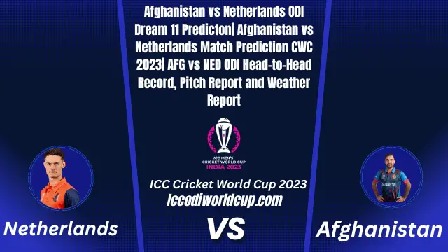 Afghanistan vs Netherlands