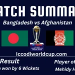 BAN vs AFG Match Summary: Bangladesh vs Afghanistan, 3rd Match, ICC Cricket World Cup 2023