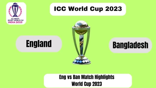 Eng vs Ban Highlights Odi World Cup 2023 Highlights Eng vs Ban Highlights Odi World Cup 2023 Highlights India is hosting Cricket world cup 2023 this year. The 13th edition of ICC event which start in India from 5th of October 2023. This article will discuss about the highlights of odi match between England and Bangladesh of world cup 2023. In this article we will know about the cricket world cup 2023 seven odi match highlights. Watching Eng vs Ban match highlights is the best option for you if you missed any of the action or simply want to remember the most exciting moments. We'll provide you instructions on how to view the World Cup 2023's Eng vs Ban match highlights of cricket world cup 2023 in this article. World Cup 2023 Highlights How to Watch Eng vs Ban Highlights There are different platforms where you can watch highlights of 5th match of world cup 2023. If you miss your match between England and Bangladesh due to some reason then you can use these platforms to watch the highlights of your missing match. Here are some platforms • Official World Cup Website • TV Channels • You Tube • Social Media • Sport Websites • Mobile Apps World Cup 2023 Eng vs Ban Match details Here are the match details of England vs Bangladesh. This match play at Himachal Pradesh Cricket Association Stadium, Dharamsala on 10th of October 2023. Tue, 10 Oct, 2023 England vs Bangladesh Himachal Pradesh Cricket Association Stadium, Dharamsala 2:00 PM 11:30 AM Match Highlights on Official World Cup Website Official website of world cup is the best platform for the odi match highlights. You can visit this website to enjoy the highlights of match between England and Bangladesh. This official website of tournament provides complete coverage of match highlights in the form of videos. This website provide the facility of highlights for the cricket fans. You can enjoy highlights of each and every match on this website. You can also watch Eng vs Ban match highlights of world cup 2023 on this official website. World Cup 2023 Match Highlights on TV Channels There are different TV Channels that provide the facility of match highlights between England and Bangladesh. You can view these channels to avail the facility of cricket match highlights. This world cup 2023 Eng vs Ban match highlights will stream on TV Channels. You can watch Star Sports, Disney+ Hotstar, PTV Sports, Geo Super, ESPN, GTV and many other channels for the highlights of this match of world cup 2023 event. World Cup 2023 Highlights on You Tube You Tube is the best platform for watching match highlights between England and Bangladesh. You can watch every match highlights of world cup 2023 here on this platform. This match highlights of Eng vs Ban will share on the official channel of You Tube. This You Tube Platform provide the facility for the fans to watch there missing matches in the form of highlights. World Cup 2023 Eng vs Ban Highlights on Social Media Social Media is also a big and best platform for the match highlights of world cup 2023 event. Mostly people uses social media like Facebook, Instagram, Twitter and many more. You can also watch Eng vs Ban cricket match highlights of world cup 2023 on these social media platforms. These media platforms provide the facility of match highlights for the fans. Eng vs Ban Highlights on Sports Websites Sports Websites are also a better platform for the streaming of match highlights. You can watch cricket match highlights of world cup 2023 here on these sport websites. Websites like ESPN, BBC sport and Goal.com provides the facility of match highlights. You can watch highlights on these platforms. World Cup 2023 Eng vs Ban Highlights on Mobile Apps Mobile Apps play an important role in the streaming of this Eng vs Ban match highlights. You can watch this England and Bangladesh cricket match highlights on these apps for free of cost at any time. These apps provide the facility of highlights of world cup 2023 matches for the cricket fans. Mobile Apps like Tamasha app, Draz app, Goonj app, ESPN mobile app provides the facility of match highlights for the fans. Meta Description Eng vs Ban match highlights of world cup 2023 will stream on official website of world cup, TV channels, social media and mobile apps. FAQS Where I can watch Eng vs Ban odi match highlights of world cup 2023? You can watch match highlights on the official website of world cup and many other platforms Which TV Channels provide highlights of Eng vs Ban match? Yes you can watch Eng vs Ban match highlights of world cup 2023 on different TV channels like PTV Sports, Geo Super, Star Sports, Disney+ Hotstar and ESPN. Which mobile apps provide match highlights? Yes you can watch cricket match highlights of world cup 2023 on different mobile apps such as Tamasha, Draz, Goonj and ESPN Conclusion It is concluded that you can watch Eng vs Ban match highlights of world cup 2023 on different platforms such as official website of world cup, different TV channels, social media platform, mobile apps and different sports websites. You can use these platforms to enjoy the highlights of world cup 2023 matches. eng vs ban highlights