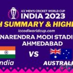 ICC Cricket World Cup 2023 Final: India vs Australia – Match Summary and Highlights