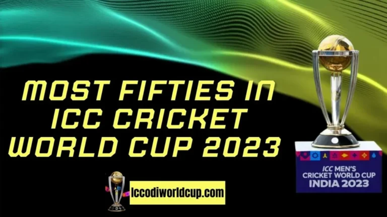 most fifties in icc world cup
