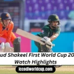 Saud Shakeel First World Cup 2023