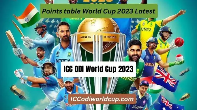 Points table World Cup 2023 Latest