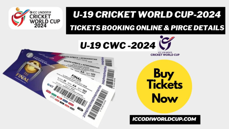 2024 U19 CWC Tickets: How to book U19 World Cup 2024 Tickets