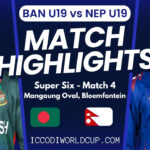 BAN U19 vs NEP U19