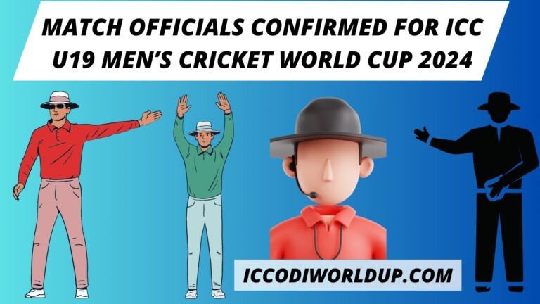 Match Officials U19 World Cup