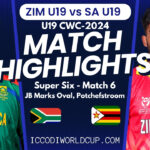 SA U19 vs ZIM U19