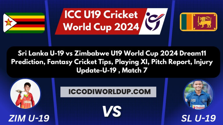 Sri Lanka U-19 vs Zimbabwe U19 World Cup 2024
