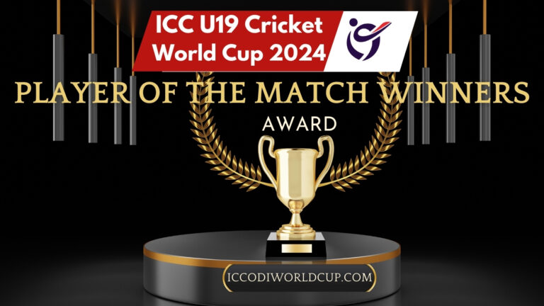 U19 Cricket World Cup 2024: All Player of the Match Award Winners List