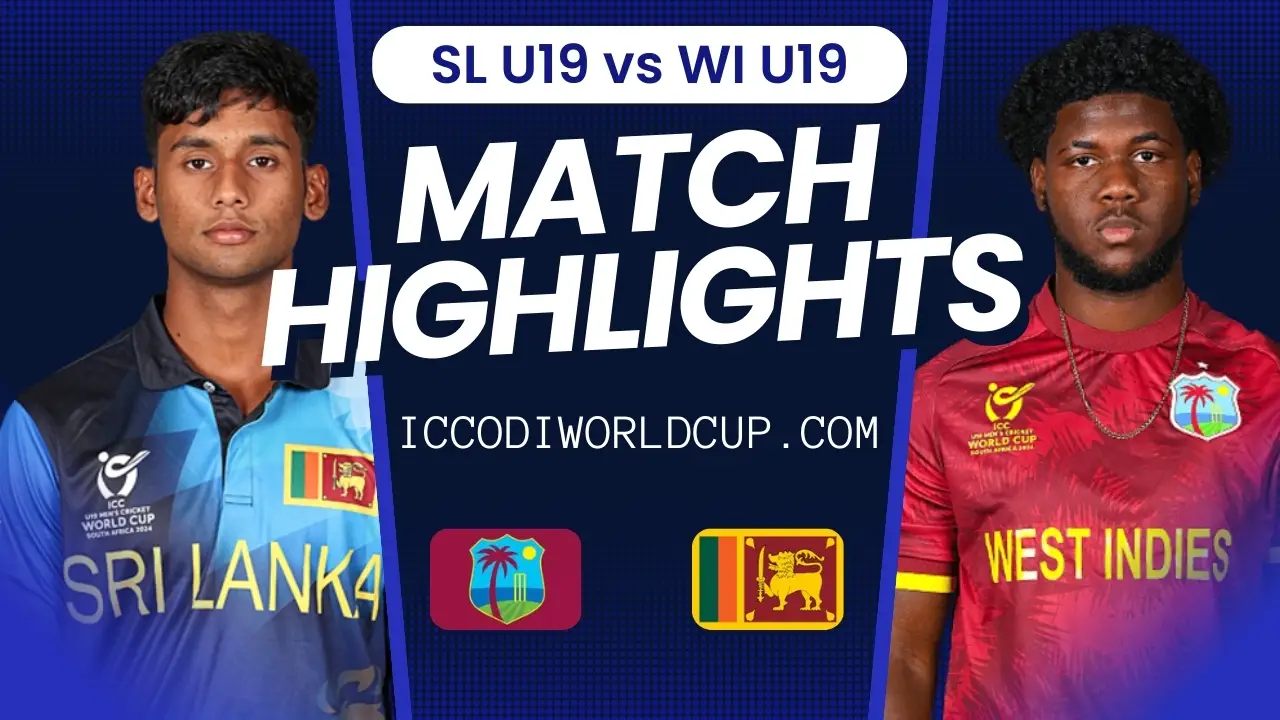 SL U19 vs WI U19