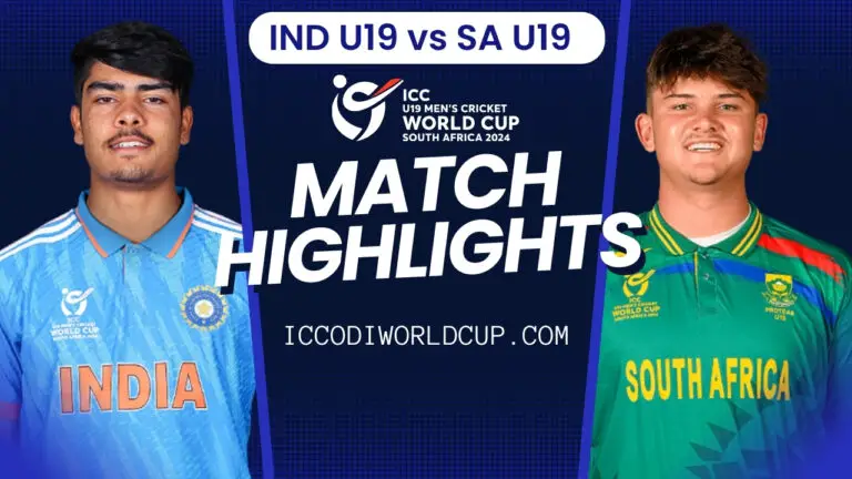 Ind U19 vs SA U19