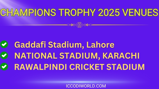 Champions Trophy 2025 Venues