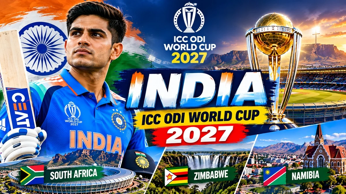 India at ICC ODI World Cup 2027 featuring Shubman Gill