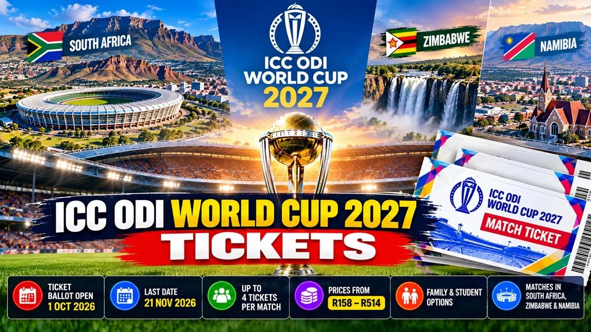 ICC ODI World Cup 2027 tickets and ticket ballot